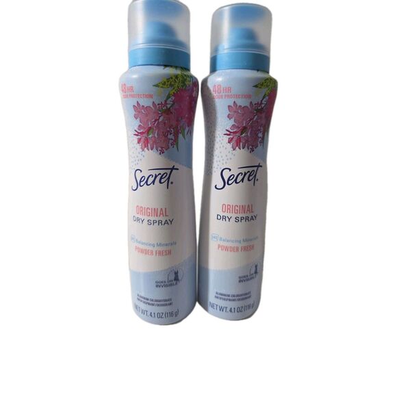 Lot of 2 Secret Original Dry Spray Deodorant Powder Fresh 4.1 oz 48HR Protection - Picture 3 of 8